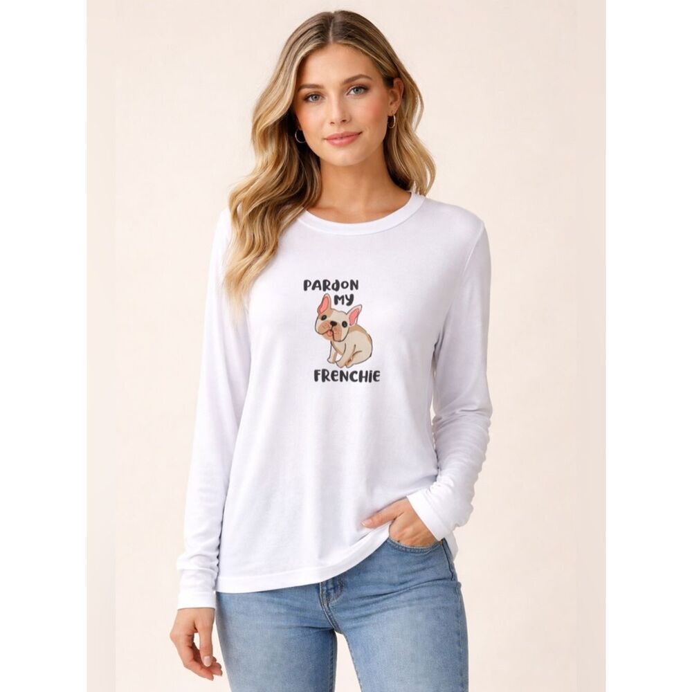 Weekend Edition Pardon My Frenchie Long Sleeve French Bulldog Tee